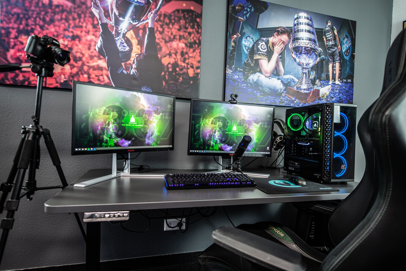 Setup de home office moderno y fresco